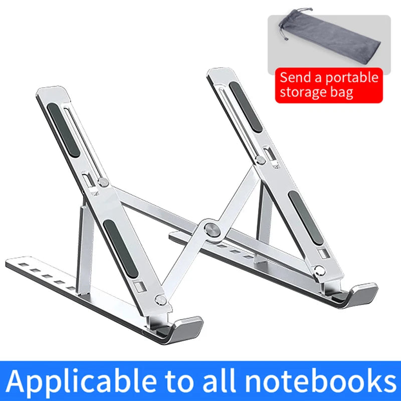 SetupCove Aluminum Laptop Stand – Adjustable Foldable Cooling Riser for Notebooks