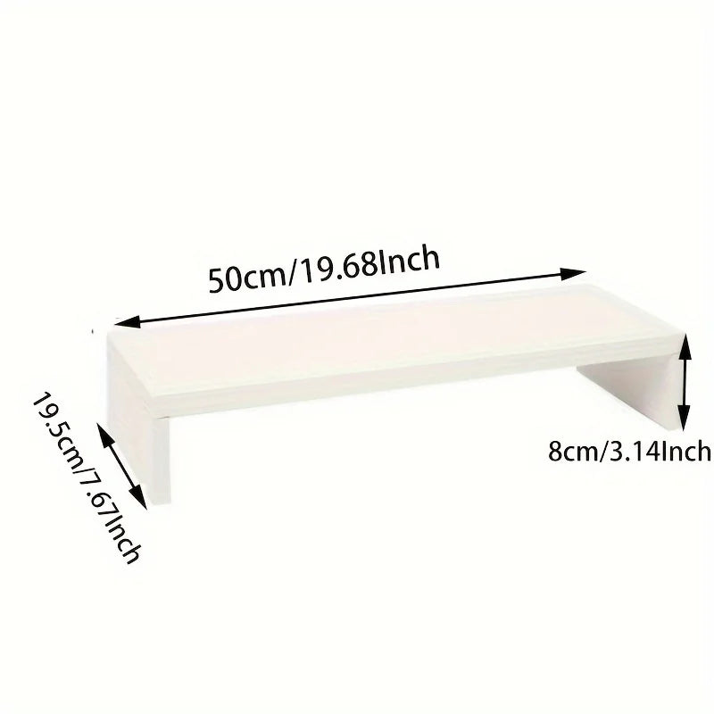 SetupCove Monitor Stand Riser dimensions diagram - 50cm wide, 19.5cm deep, 8cm tall