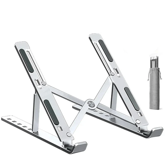 SetupCove Aluminum Laptop Stand – Adjustable Foldable Cooling Riser for Notebooks
